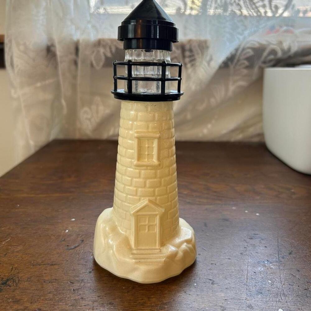 1970s collectible Old Spice cologne after shave glass lighthouse decanter